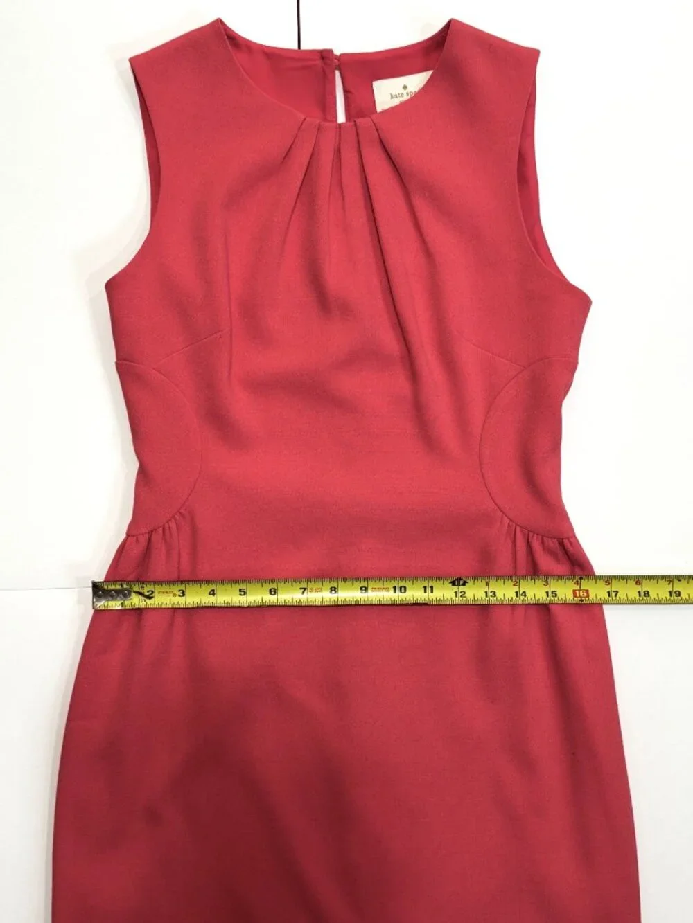Kate Spade New York Sleeveless Coral Sheath Dress Size 4 Polyester Blend Knee-Le